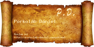 Porkoláb Dániel névjegykártya